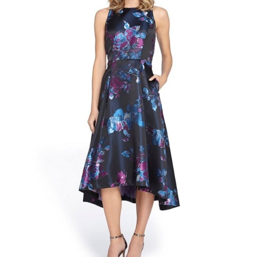 TAHARI HI-LOW JACQUARD DRESS  Sz10